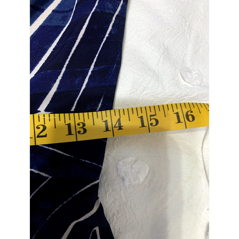 RALPH RL LAUREN NAVY BLUE JERSY STRIPED Abstract Fit N Flare DRESS SIZE 6 CAREER - Picture 6 of 10